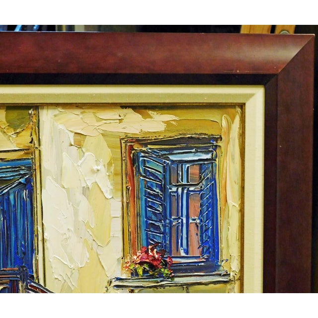 Maya Eventov Untitled Oil Canvas With Beautiful Custom Frame Me040908-03 For Sale In Denver - Image 6 of 9