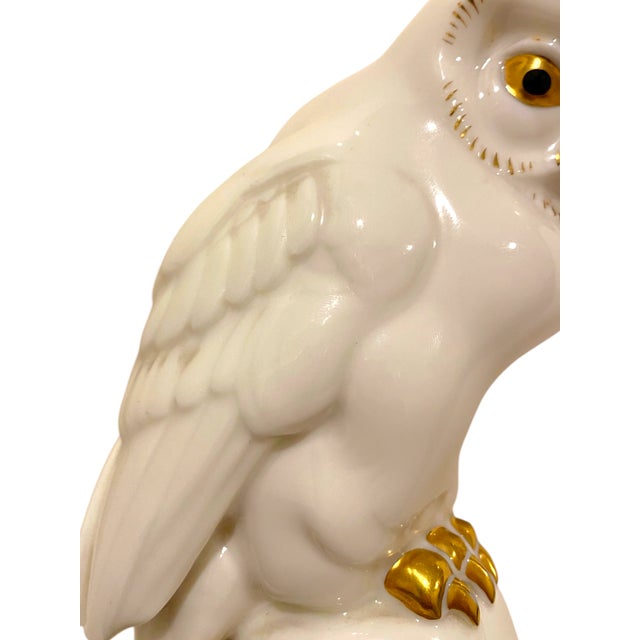 Antique Hutschenreuther Porcelain Owl Figurine Art Deco Germany Fritz Klee C. 1930 Animal Decor For Sale - Image 9 of 11