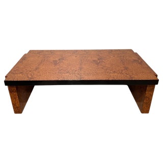 Art Deco Sofa Table in Amboyna Roots Veneer, France, 1930s For Sale