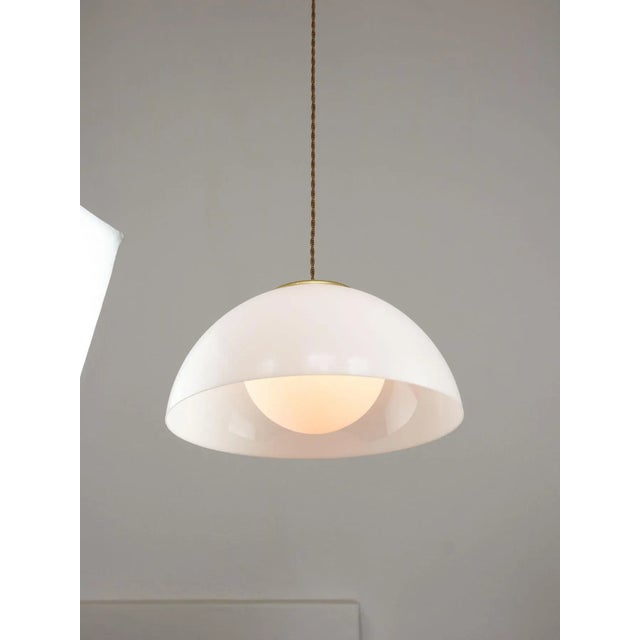 Italian Space Age Pendant in Brass and Acrylic Glass, 1970s For Sale - Image 15 of 18