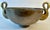 French Art Deo Patinated Bronze Bowl with Swan Handles Flanking Sides For Sale - Image 4 of 8