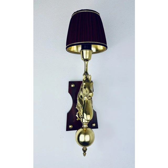 Solid brass head of the horse / umbrella and suspension wine red European Plug (up to 250V).The wiring of this item may be...