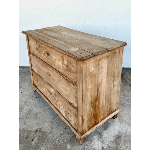 Camel Vintage Bleached Biedermeier Chest of Drawers For Sale - Image 8 of 12