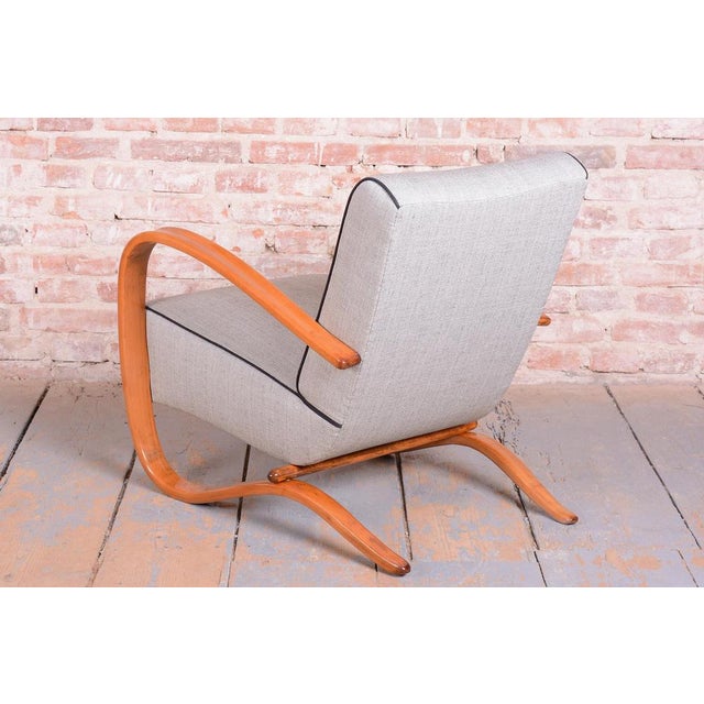 1930s Czech Art Deco H-269 Lounge Chair attributed to J. Halabala for Up Závody, 1930s For Sale - Image 5 of 14