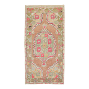 Vintage Turkish Oushak Throw Rug