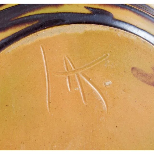 Ceramic Danish Plate in Ceramic with Floral Motif from Kähler, 1930s For Sale - Image 7 of 9