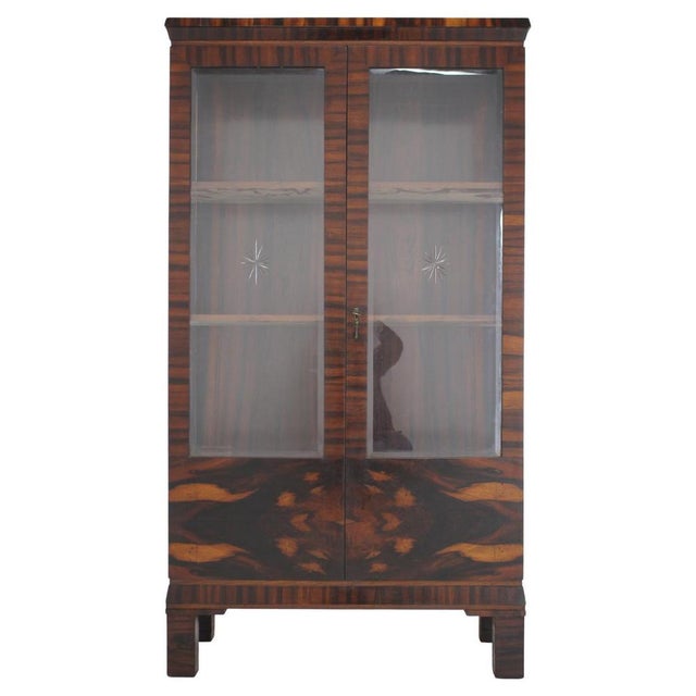 Art Deco Palisander and Glass Cabinet, Czechoslovakia, 1930s For Sale - Image 16 of 16