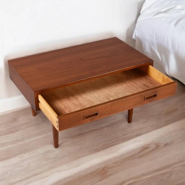 Lyby Mobler Danish Teak Wide Nightstands or Side Tables For Sale - Image 9 of 14