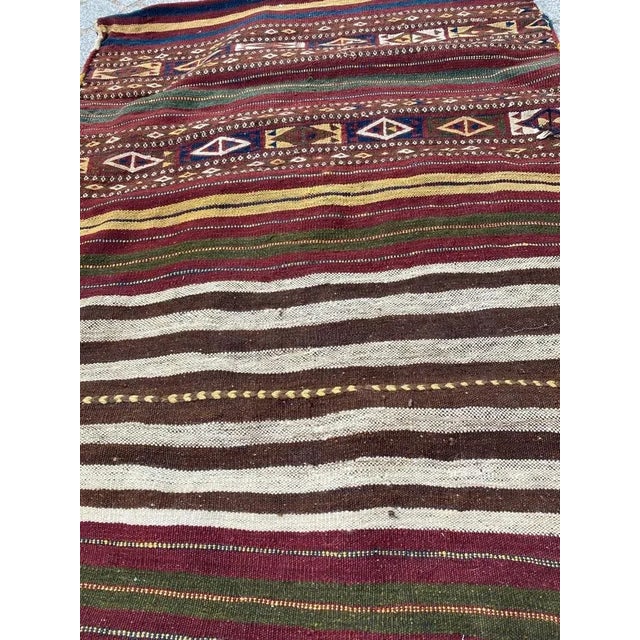 Vintage Double Face Horse Cover Kilim For Sale - Image 15 of 18