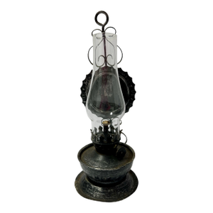 Vintage Mid 20th Century Small Metal Oil Lantern
