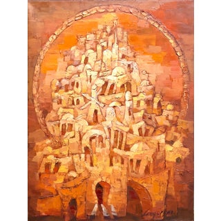 Marina Grigoryan, Old City Jerusalem Landscape Russian Israeli Judaica Oil Painting For Sale