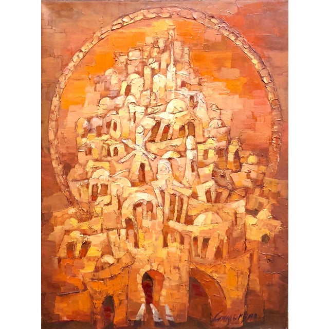Marina Grigoryan, Old City Jerusalem Landscape Russian Israeli Judaica Oil Painting For Sale