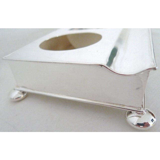 Early 20th Century English Silver-Plated Double Inkwell For Sale In San Francisco - Image 6 of 11