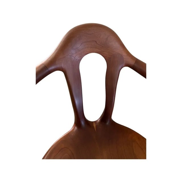 Sam Maloof Style "Female Form" Sculptural Walnut Modern Armchair For Sale In Boston - Image 6 of 13