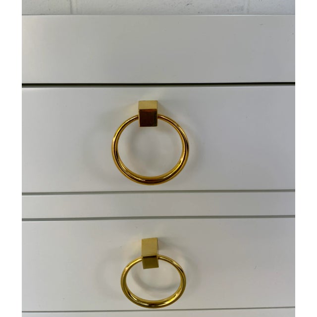 2020s Villa & House Asian Modern White Jacqui Side Table For Sale - Image 5 of 8