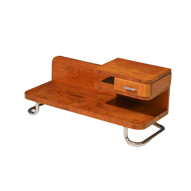 Functionalist Night Table, Kovona, 1940s For Sale - Image 10 of 11