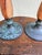 Wood Vintage Scandinavian Wood & Verdigris Patina Candlesticks, a Pair — Rustic Modern For Sale - Image 7 of 9