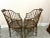 Ornamental & Decorative Materials 1970’s Baker Furniture Regency Faux Bamboo Wood Chairs Pair For Sale - Image 7 of 8