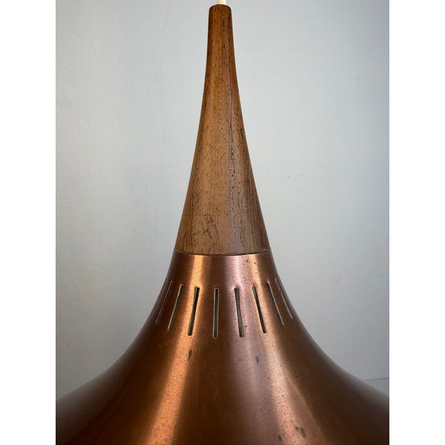 Pendant Lamp in Copper by Jo Hammerborg for Fog & Mørup, Denmark, 1960s For Sale - Image 12 of 14