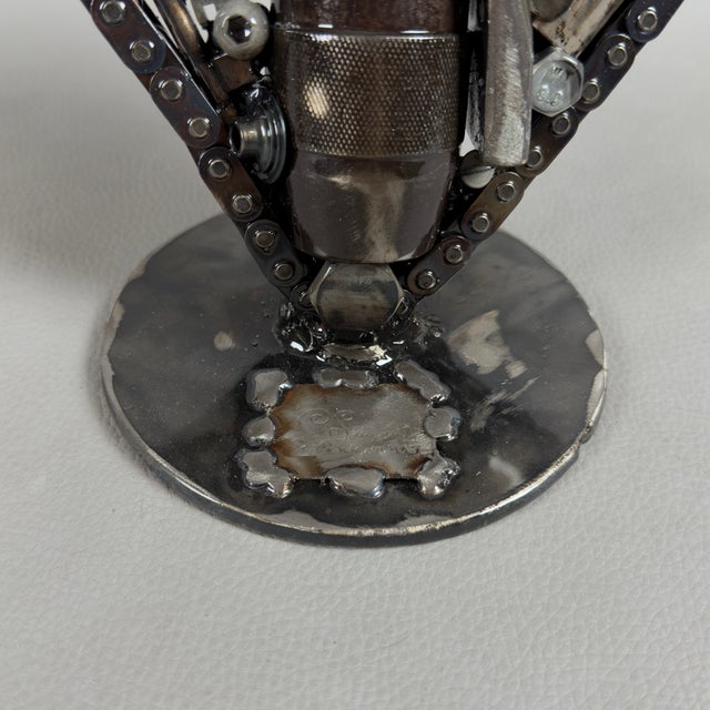 Simon Saronni, Heart Sculpture, 2025, Recycled Art Metal For Sale - Image 10 of 15