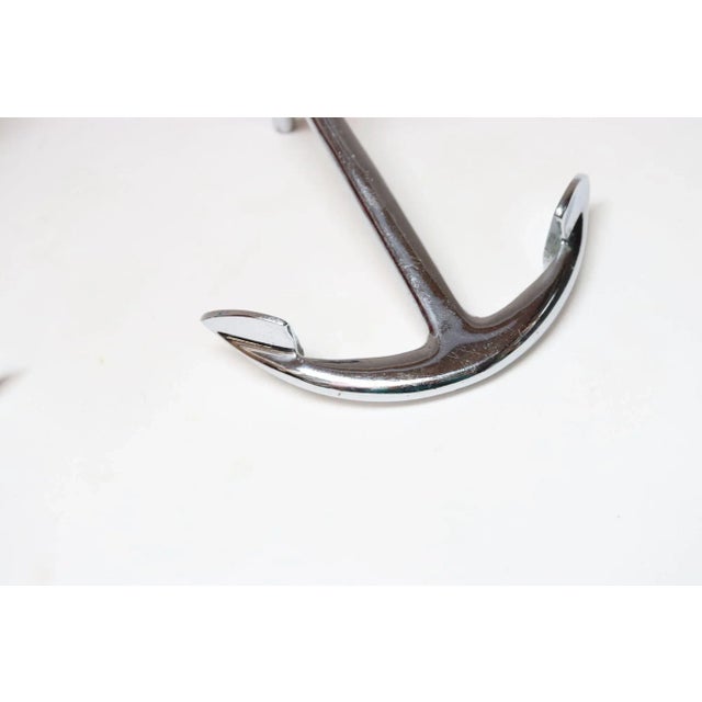 Pair of Vintage Chrome Nautical Anchor Form Candlesticks / Candleholders For Sale - Image 13 of 13