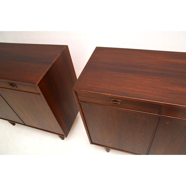 Brown Vintage Danish Cabinets, 1960s, Set of 2 For Sale - Image 8 of 13