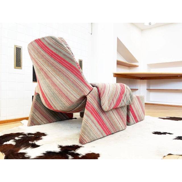 Saporiti Italia Vittorio Introini P60 Lounge Chair + P61 Ottoman by Proposals, Italy 1970 For Sale - Image 6 of 12