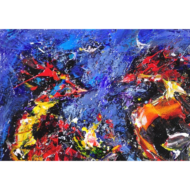 Plastic David Wilde, Cock Fight, Impasto Acrylic, 1960s For Sale - Image 7 of 18