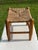 Mid-Century Modern Vintage Woven Rush Seat Wooden Footstool For Sale - Image 3 of 10