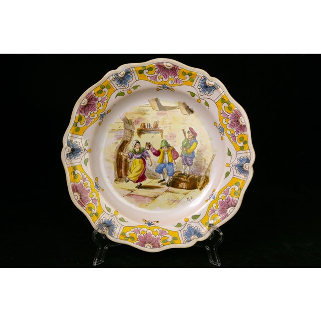 Late 19th Century 19thC. French Faience Plate, Lille France For Sale - Image 5 of 7