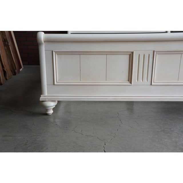 Wood Ethan Allen New Country Queen Sleigh Bed For Sale - Image 7 of 8
