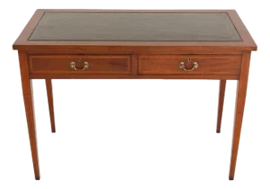 Sheraton Revival Mahogany Desk, 1880s