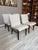 Conant Ball Set of Four Vintage 1950s Walnut and Linen Dining Chairs After Conant Ball For Sale - Image 4 of 13