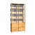 This is a simple design curio display cabinet/bookcase using natural raw wood. There are open shelves for display. The...
