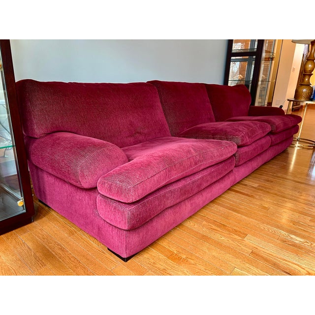 1970s 1970s Roche Bobois Vintage Mid-Century Modern Extra Long 3 Seat Sofa For Sale - Image 5 of 6