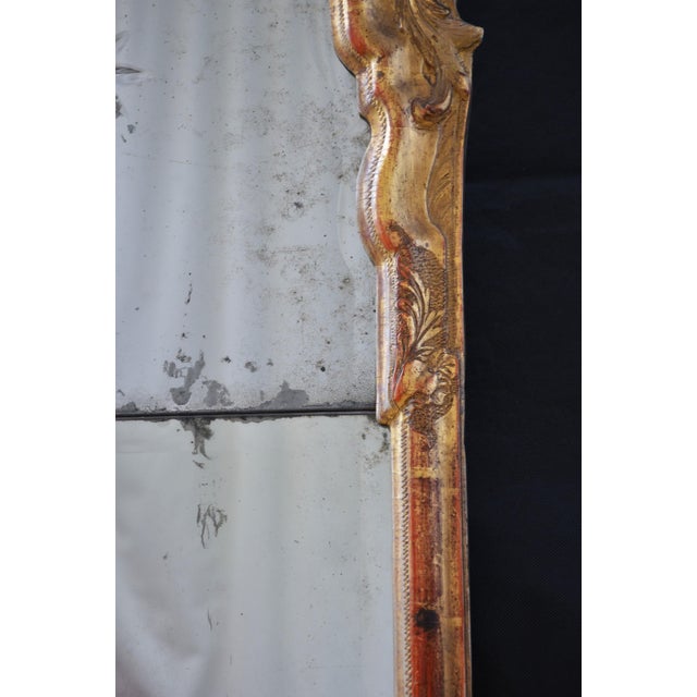 Gesso and Giltwood Pier Mirror, 1740 For Sale - Image 9 of 13