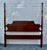 Full Carved Mahogany Bed Vintage Four Poster Frame Chippendale Style For Sale - Image 9 of 11