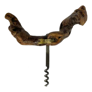 Vintage French Bourgogne Grape Vine Wood Corkscrew Wine Bottle Opener