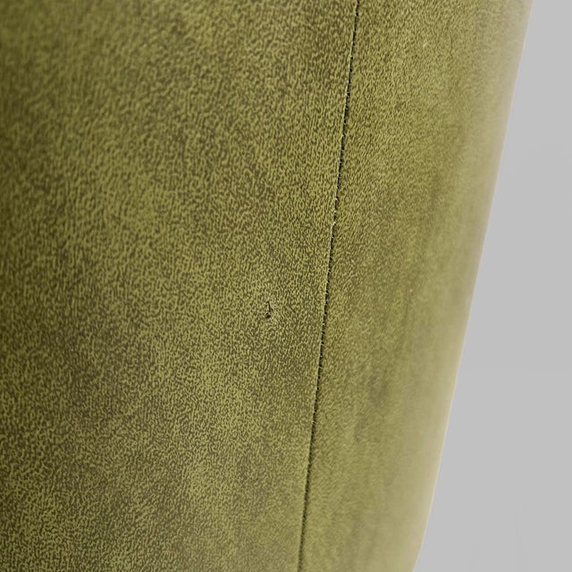 Italian Modern Green Faux Leather Pouf, 1970s, Set of 3 For Sale - Image 17 of 18