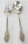 We are listing this great high quality Sterling silver salad serving fork and Spoon. The pair feature rococo style design...
