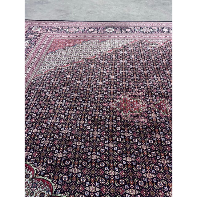 9ft 10in × 12ft 10 in Tabriz Persian Woo Area Rug For Sale In San Francisco - Image 6 of 12