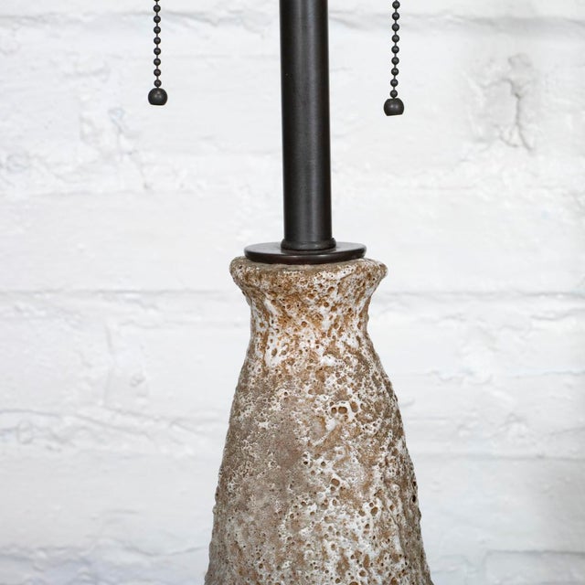 1990s Glazed ceramic table lamp For Sale - Image 5 of 8