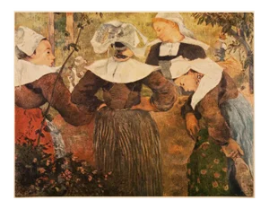 1950s After Paul Gauguin "Breton Women", First Edition Post Impressionist Print