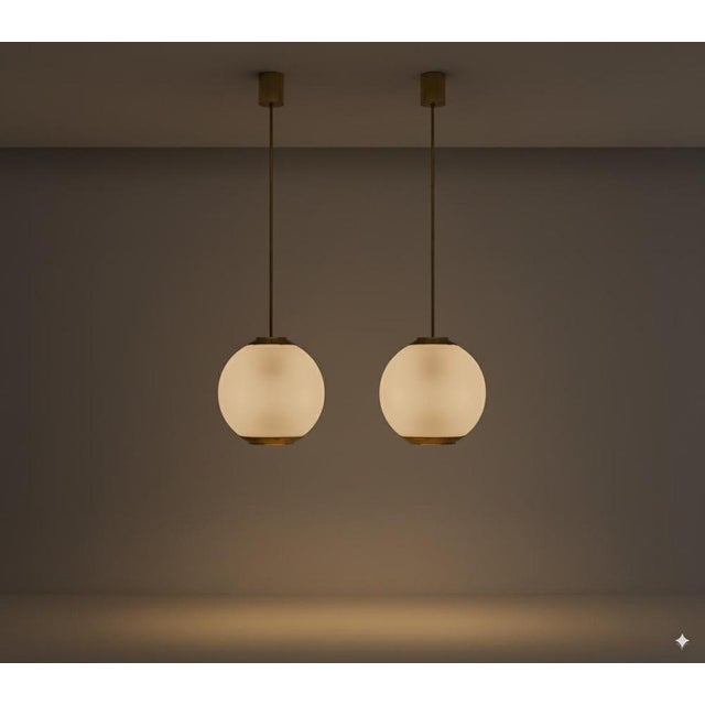 1950s Mid-Century Modern LS2 Pendants by L. Caccia Dominioni for Azucena, 1950s, Set of 2 For Sale - Image 5 of 7
