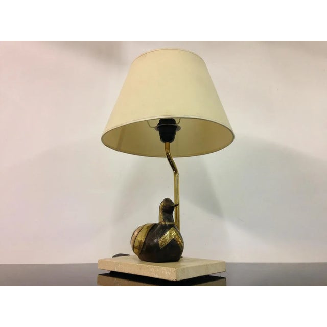 Brass Duck Lamp, 1970s For Sale - Image 6 of 7