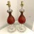 Mid-Century Modern Mid 20th Century Red Italian Murano Glass Table Lamps - Set of 2 For Sale - Image 3 of 11
