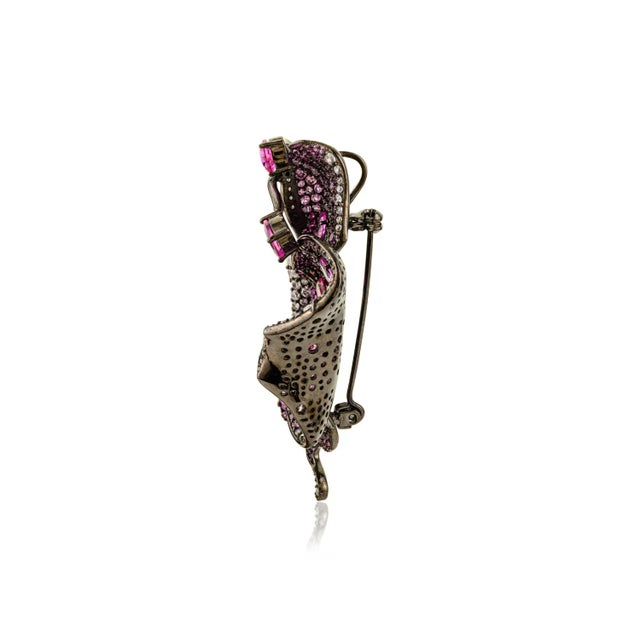 Pink Bochic Orient Butterfly Pink Stone Convertible Brooch Pin/Pendant by Carat&her For Sale - Image 8 of 16
