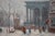 1950s Stunning 20th Century Paris Winter Scene Oil Painting on Canvas For Sale - Image 5 of 14