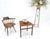 Set of Trapezoid Walnut Mid Century Modern Nesting Stacking End Side Tables MINT!