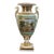 1820 French Empire Porcelain Vase Decorated with Landscape Scene and Trophies For Sale